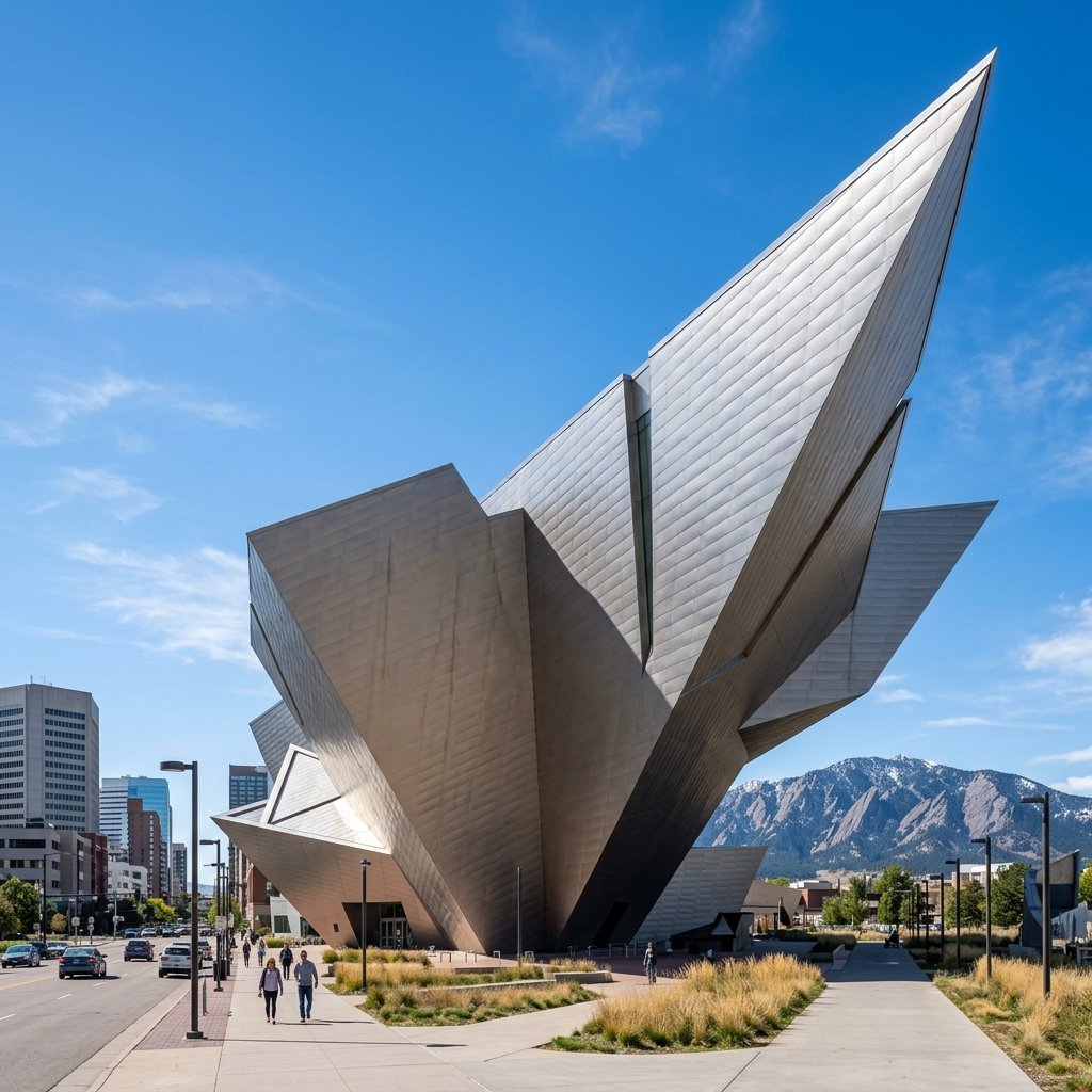 Denver Art Museum Hamilton Building — dramatic angular titanium-clad architecture by Daniel Libeskind