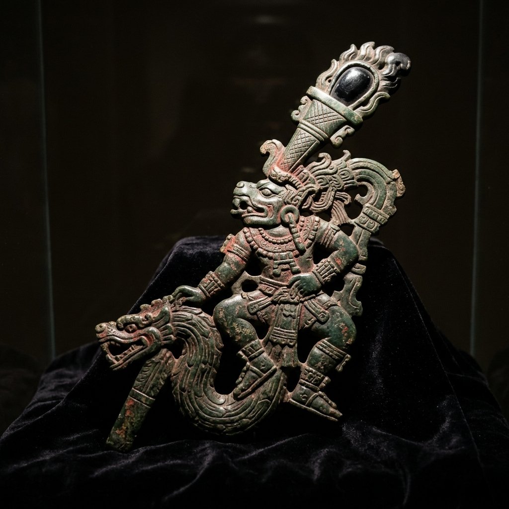 Ancient Maya artifact of K'awiil — God of Lightning