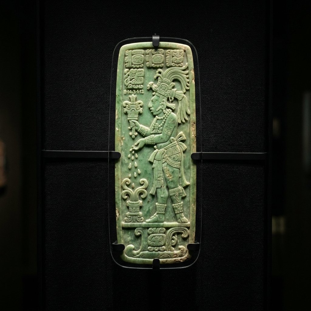 The Leiden Plaque — small Maya jade pendant carved on both sides