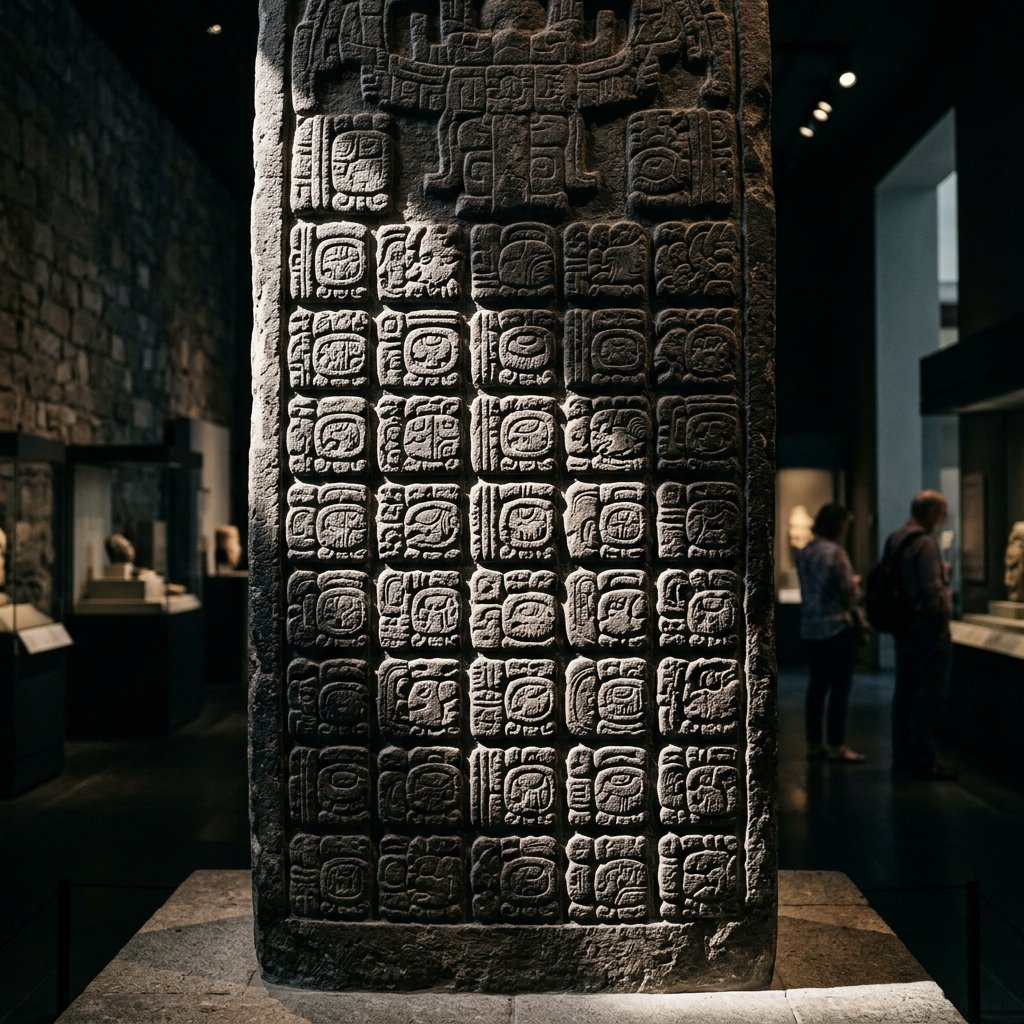 Maya Long Count inscription on stone