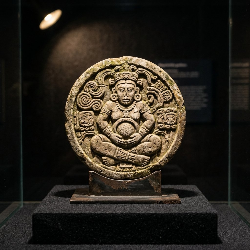 Maya carved stone fertility figure