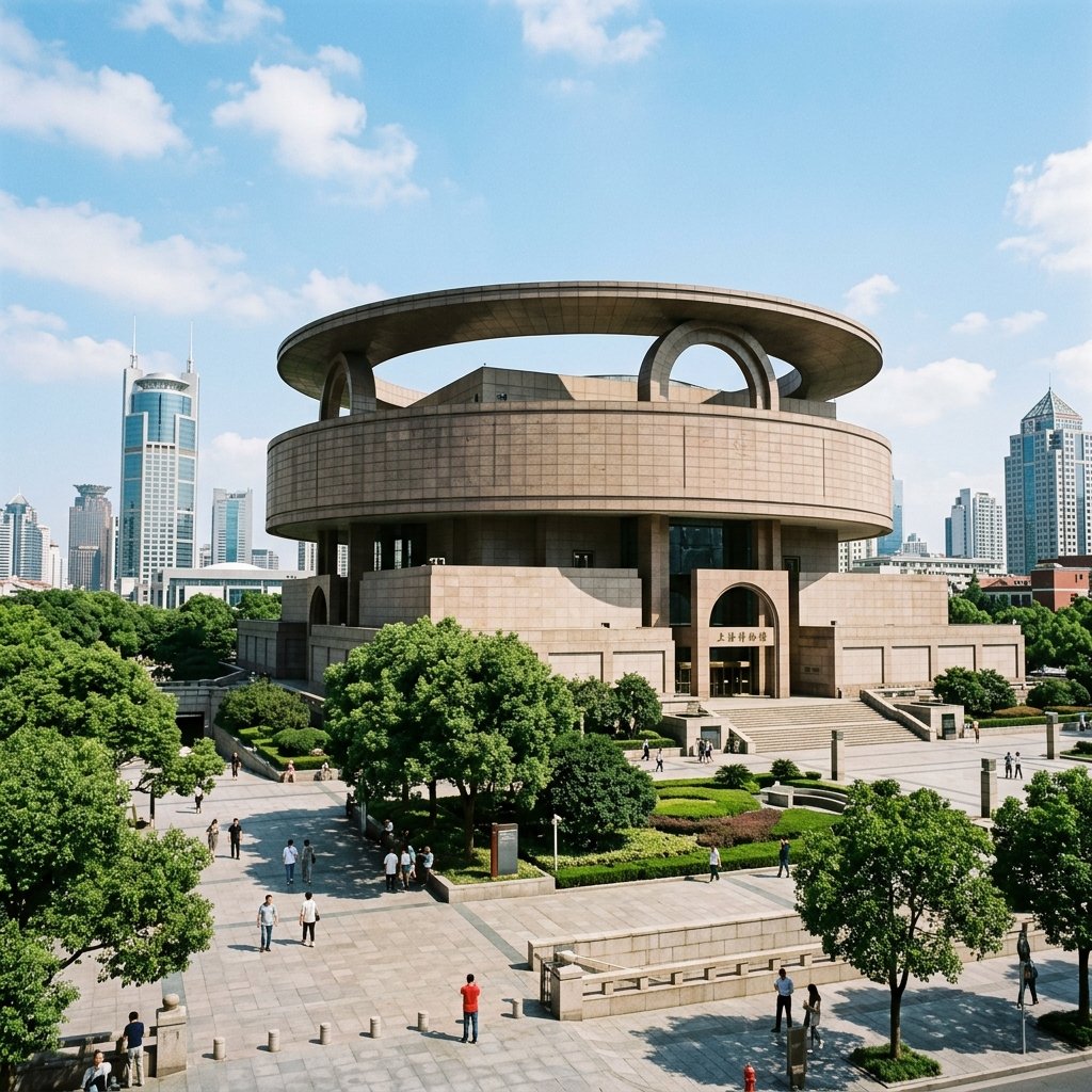Shanghai Museum — distinctive round building in People's Square