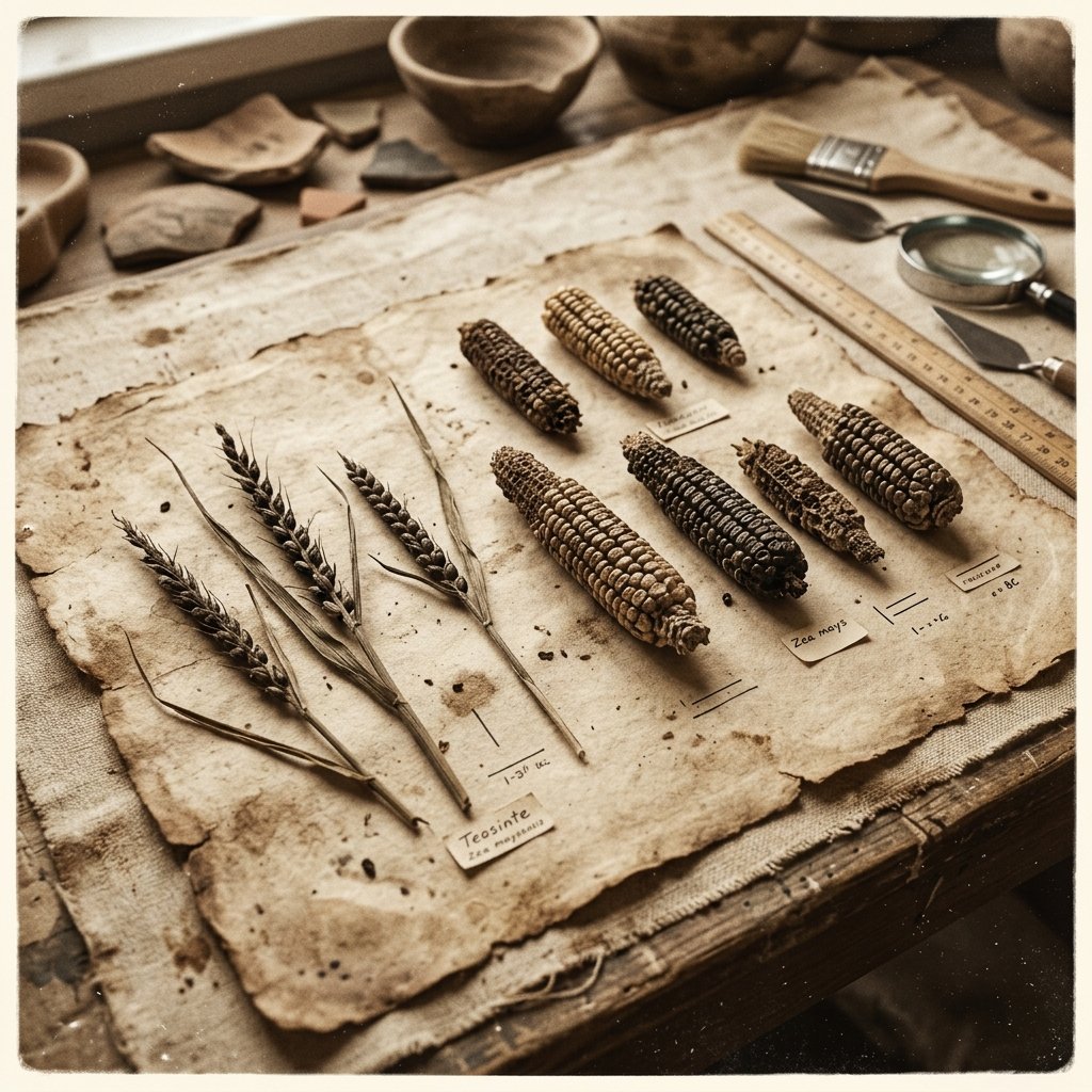 Ancient maize cobs and teosinte specimens — archaeological evidence of the earliest Mesoamerican agriculture